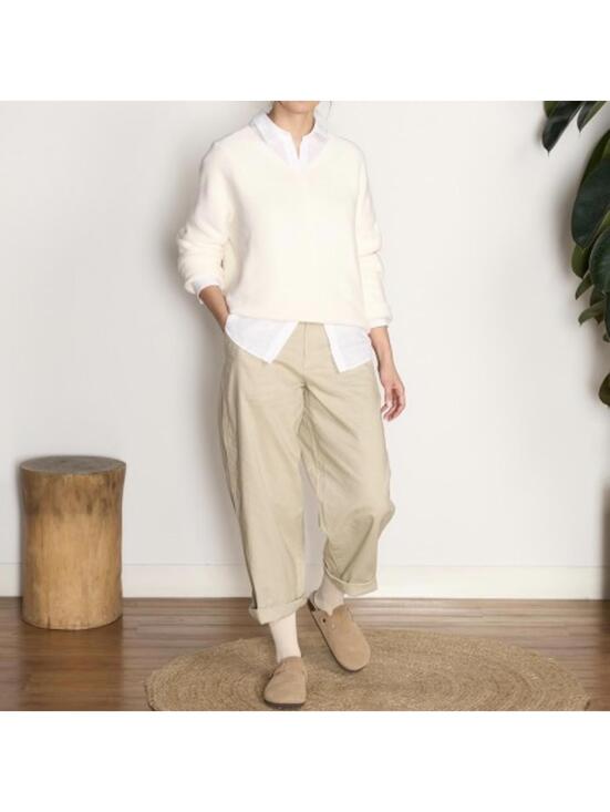Uniqlo Linen Cotton Tapered Pants NWT Beige XS - Picture 7 of 9